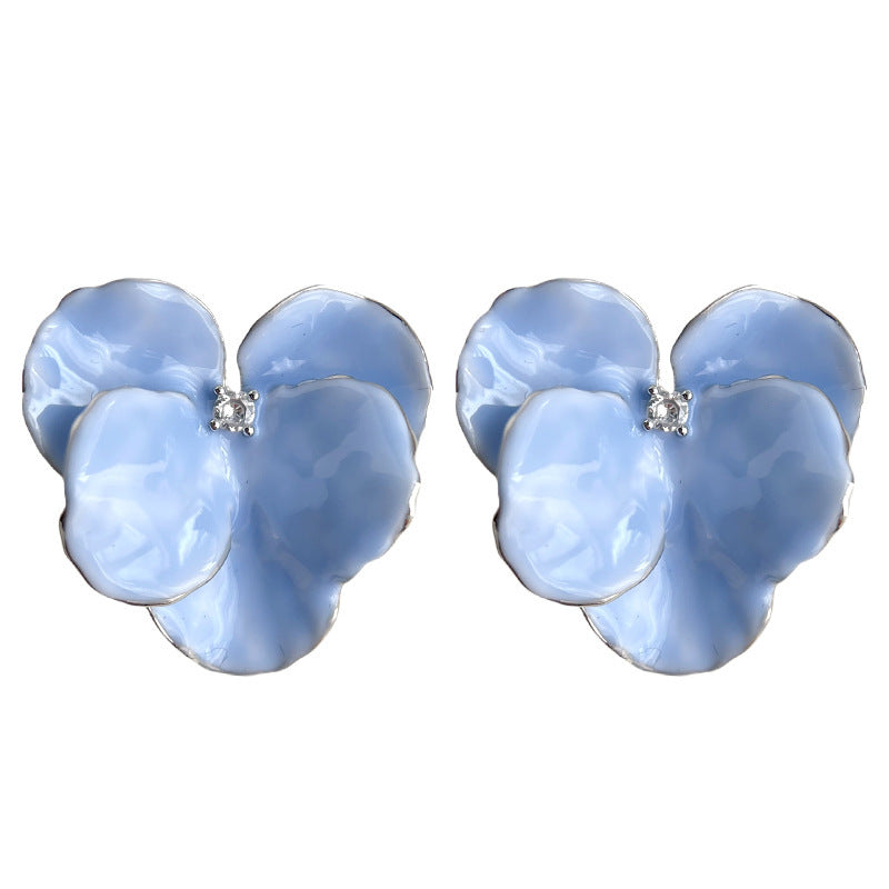 Wholesale blue oil earrings