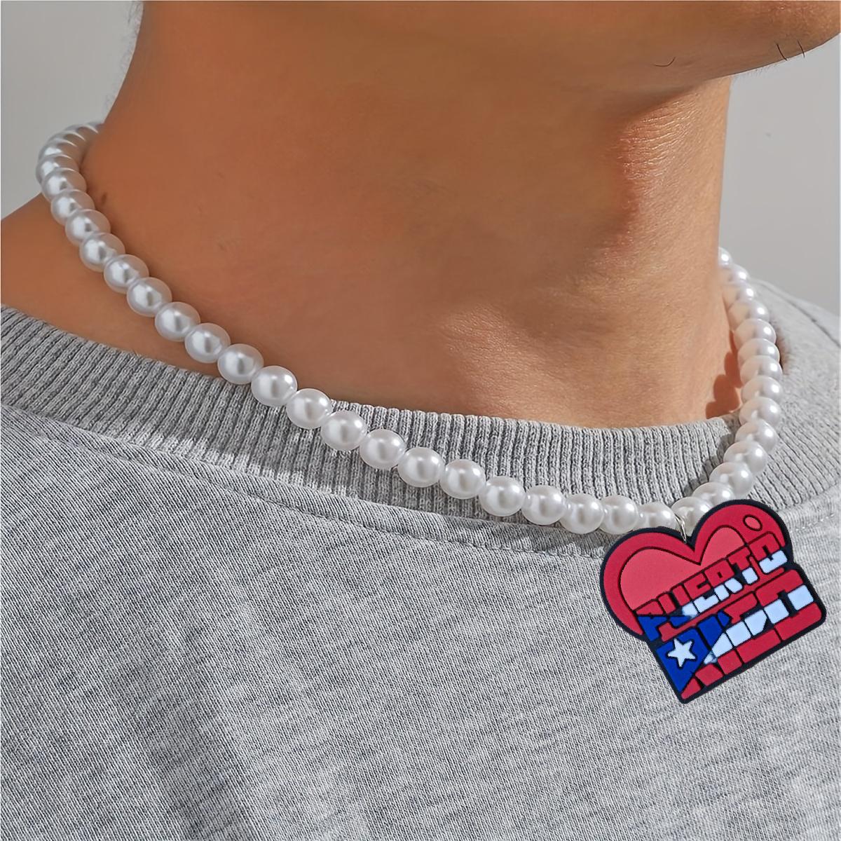 Wholesale American Independence Day Series Pearl Necklace