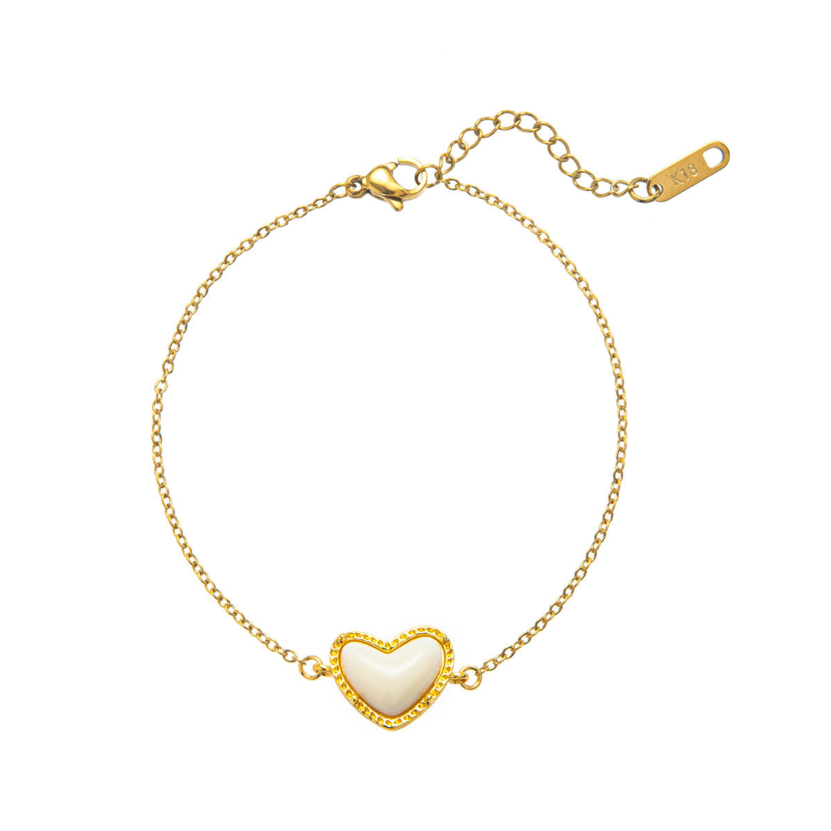 Wholesale  Heart Shaped Necklace  Adjustable Peach Heart Natural Stone  Accessories