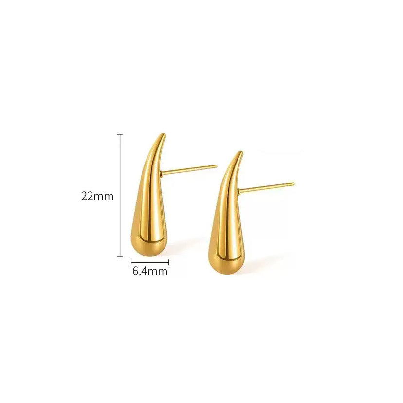 Wholesale Stylish Stainless Steel Crescent Moon Earrings Boutique Jewelry Accessory For Women