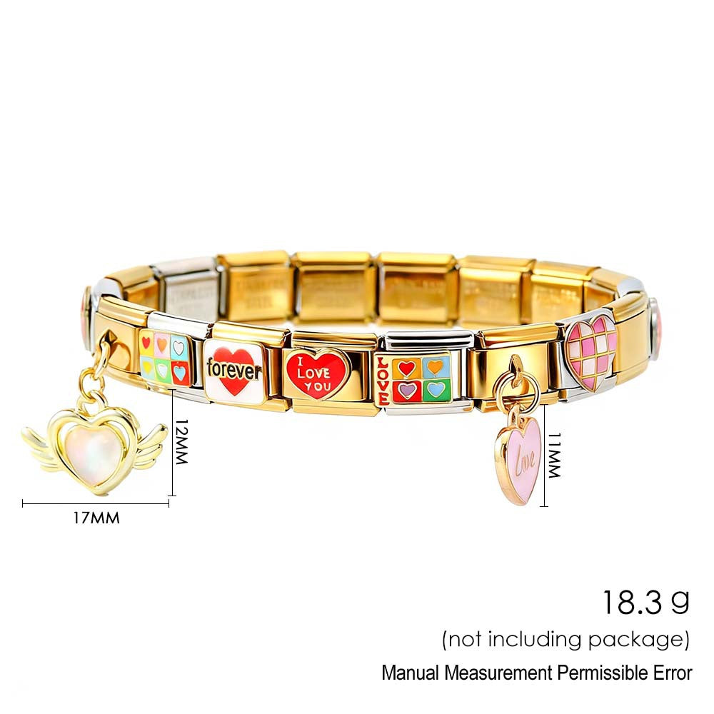 Wholesale Stainless Steel DIY Modular Bracelet Set Trendy Jewelry Accessory