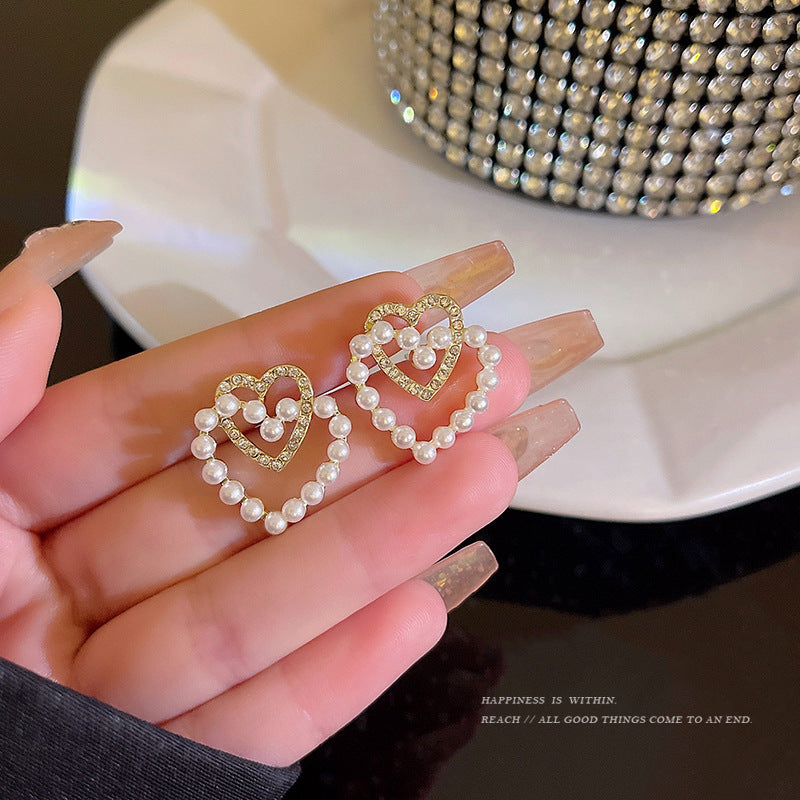 Wholesale S925 Silver Needle Vintage Pearl Earrings Flower Earrings ACC-ES-Hank005