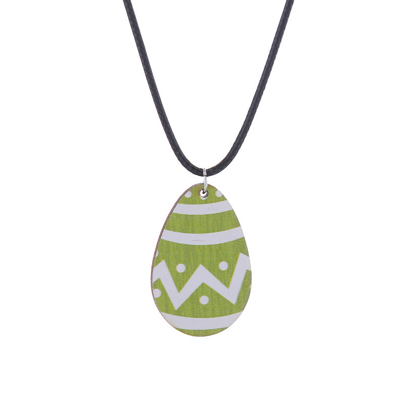 Wholesale Easter Earrings Rabbit Flower Basket Print Wooden Earrings