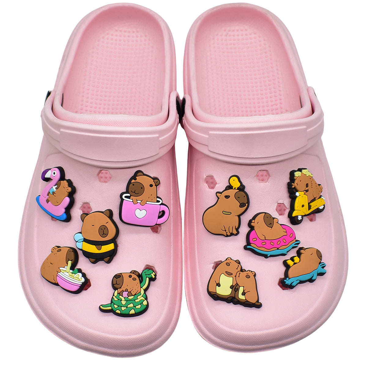 Wholesale Random 100pcs Cartoon Cute Small Animal PVC Soft Rubber Shoe Buckle Decoration ACC-SC-RYY063