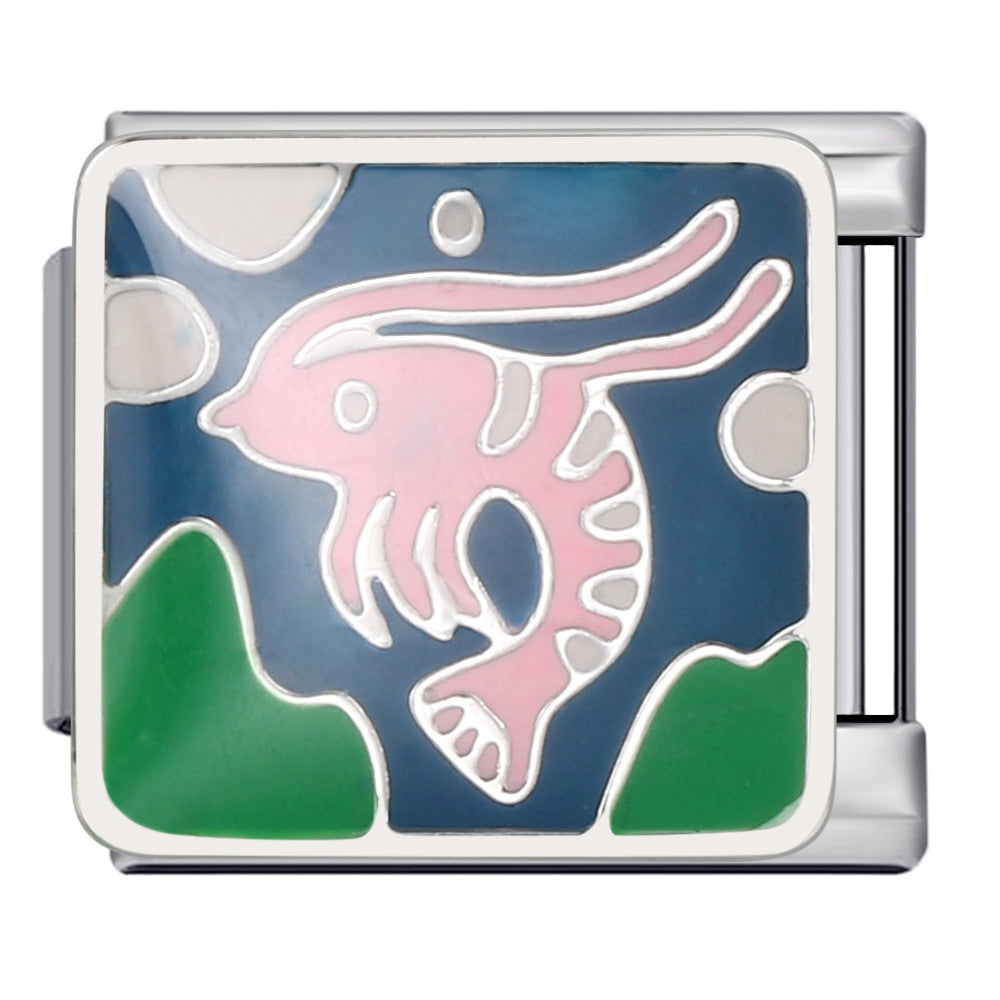 Wholesale Italian Charm Bracelet 9mm DIY Splicing Removable Undersea Life Stainless Steel Composable Bracelet