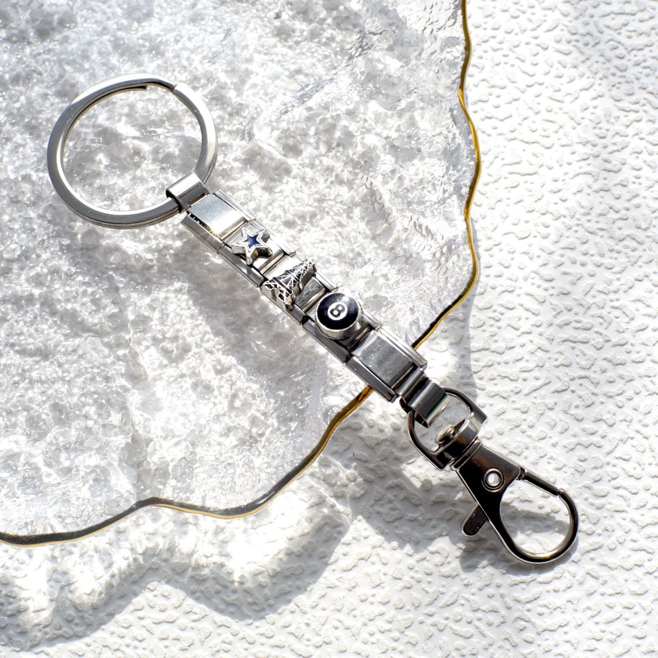 Wholesale fashion italian module diy keychain ball dog christmas friend gift