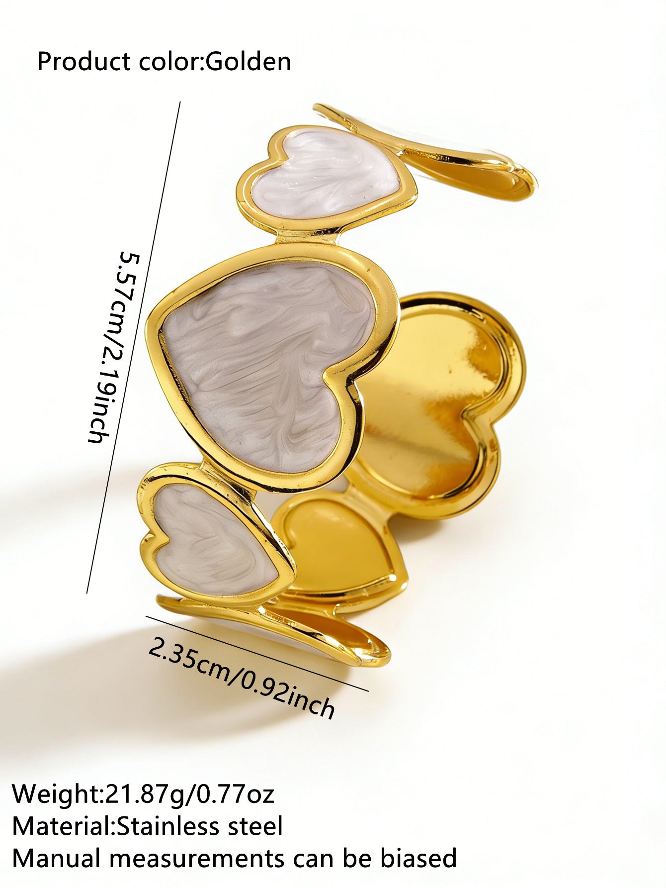 Wholesale Stainless Steel Heart Open Bracelet - Fashion Accessory for Boutique Resale