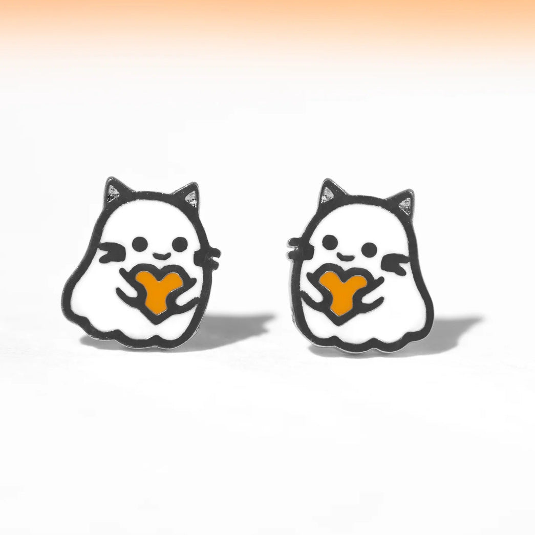 Wholesale Halloween Black Cat Pumpkin Skull Head Earrings