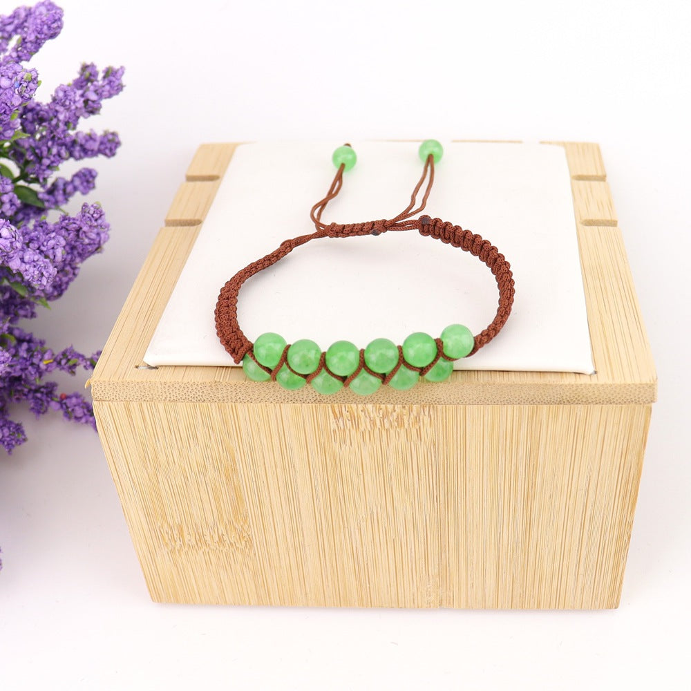 Wholesale Bohemian Handwoven Crystal Double Row Bracelet - Fashion Accessory for Everyday Wear