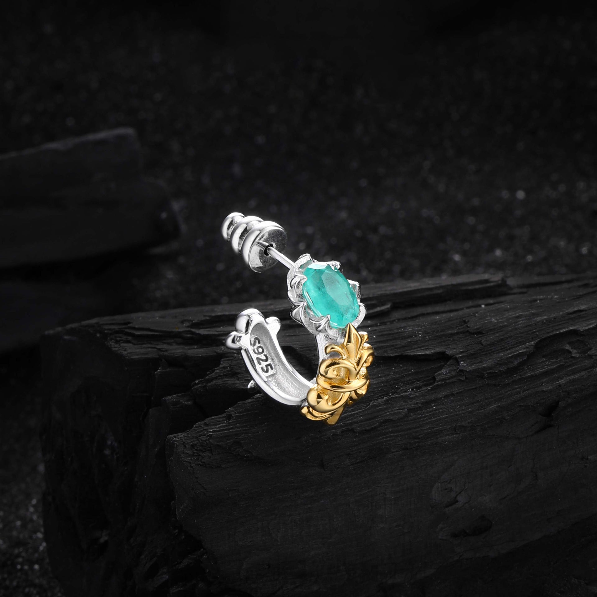 Wholesale Retro Distressed Zircon Ring  Light Luxury Personality All-match Rings