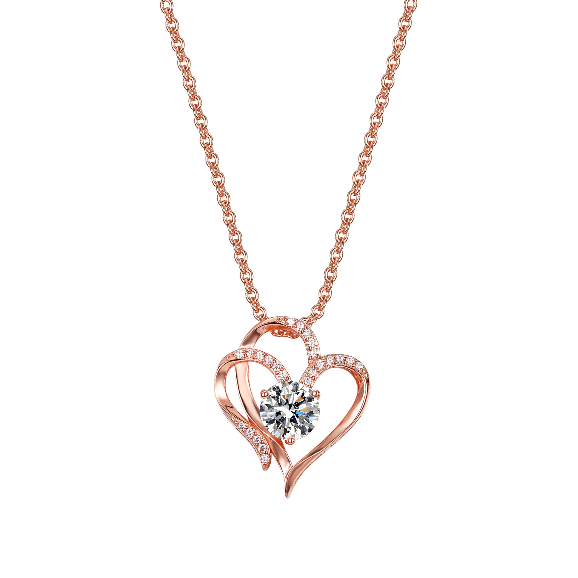 Wholesale Zirconia Heart Copper Necklace ACC-NE-YingRong002