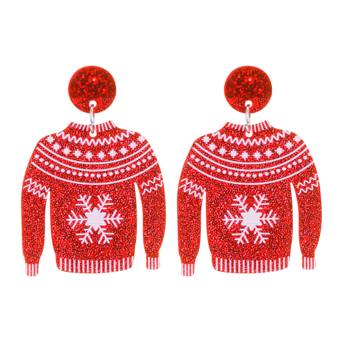 Carton de gros dessin animé Elk Old Snowman Boucles d'oreilles colorées