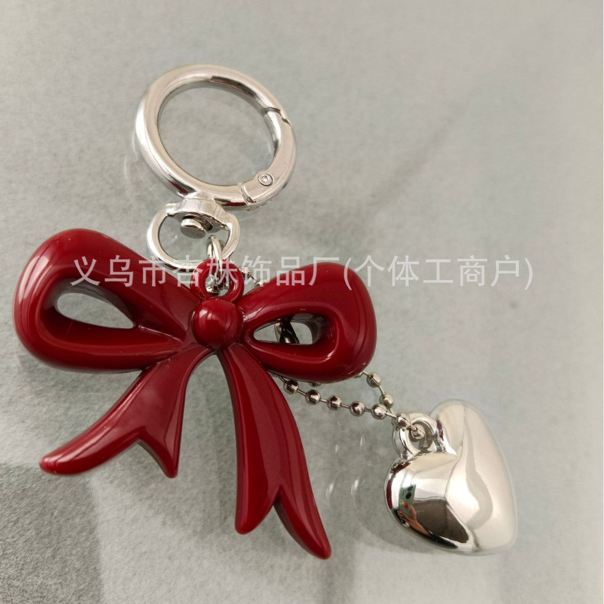 Wholesale  Bow Pendant  Red Love Pendant Keychain
