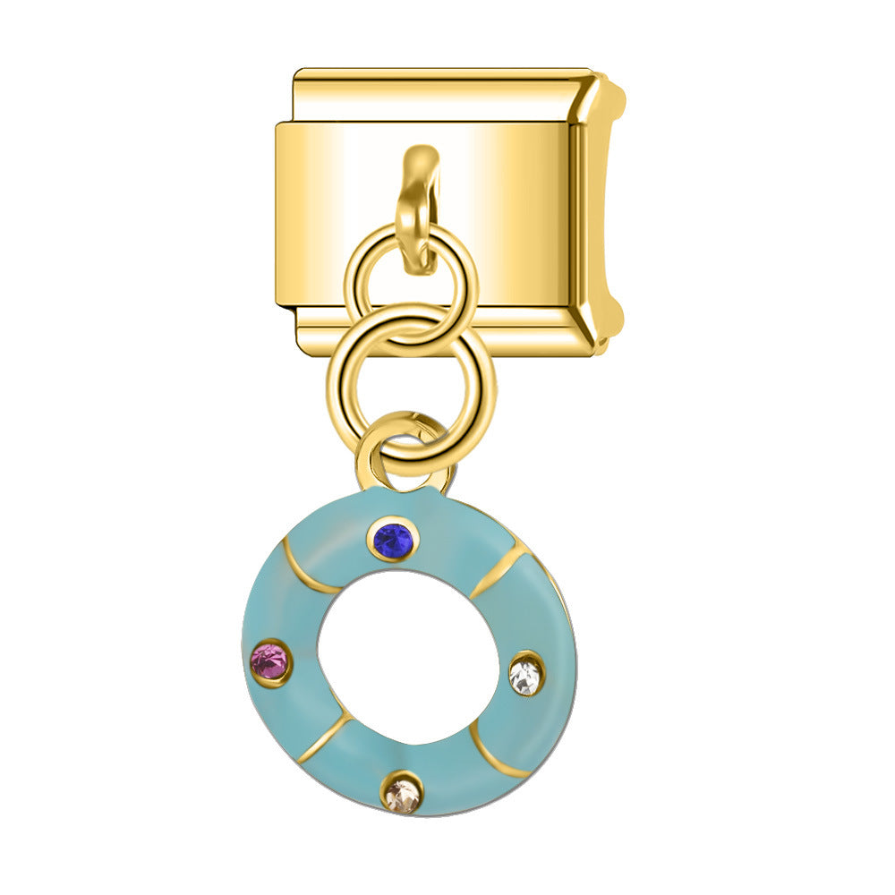 Wholesale Italian Charm Bracelet 9mm DIY Splicing Cute Creative Stainless Steel Composable Bracelet