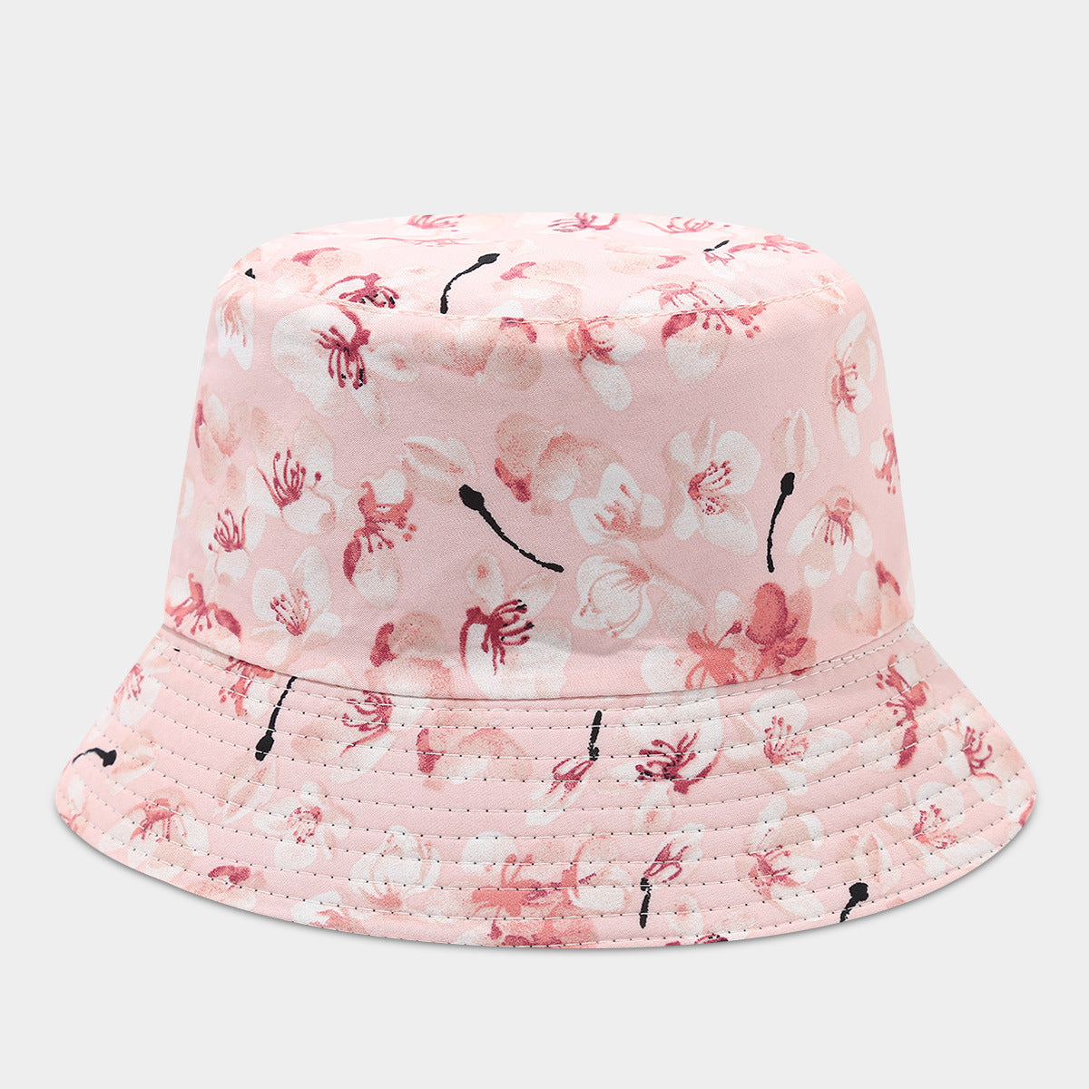 Wholesale Double-Sided Fisherman Hat  Flower Pattern Basin Hat