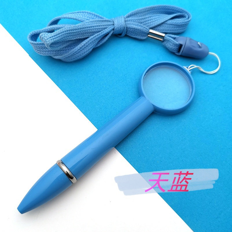Wholesale Creative magnifying glass ballpoint pen lanyard gift pen
