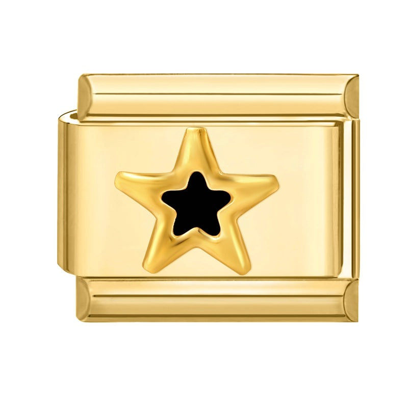 Wholesale Italian Charm Bracelet 9mm DIY Splicing Creative Pattern Stainless Steel Composable Bracelet