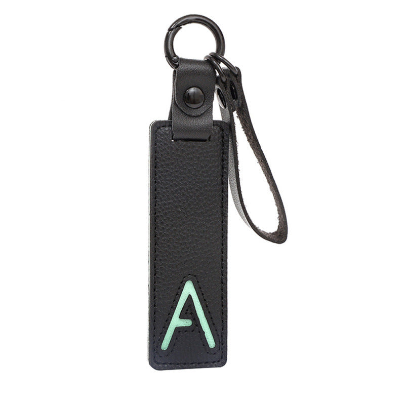 Wholesale Leather 26 Letter Keychain Chic Car Key Accessory Decorative Bag Charm