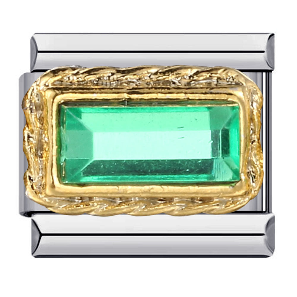 Wholesale Italian Charm Bracelet 9mm DIY Splicing Colored Zirconia Stainless Steel Composable Bracelet