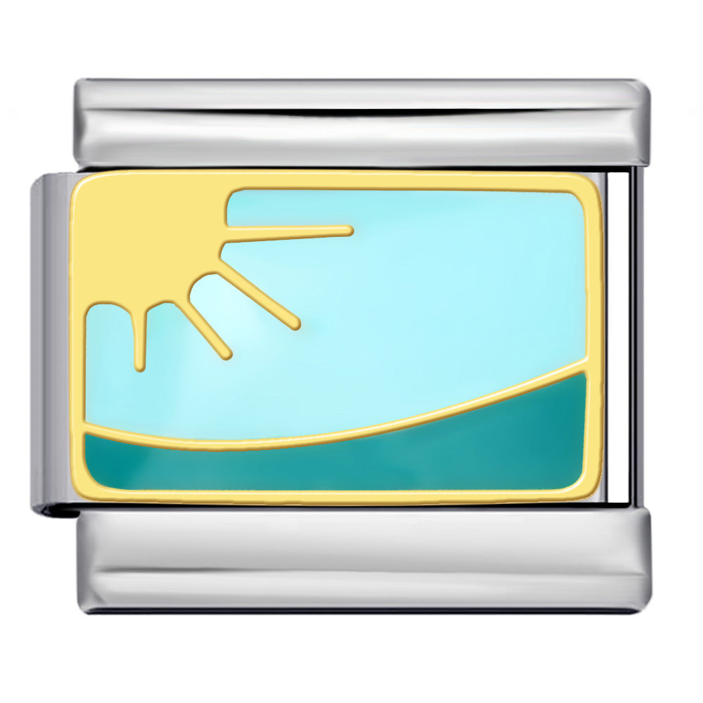 Wholesale Italian Charm Bracelet 9mm DIY Splicing Cute Creative Stainless Steel Composable Bracelet