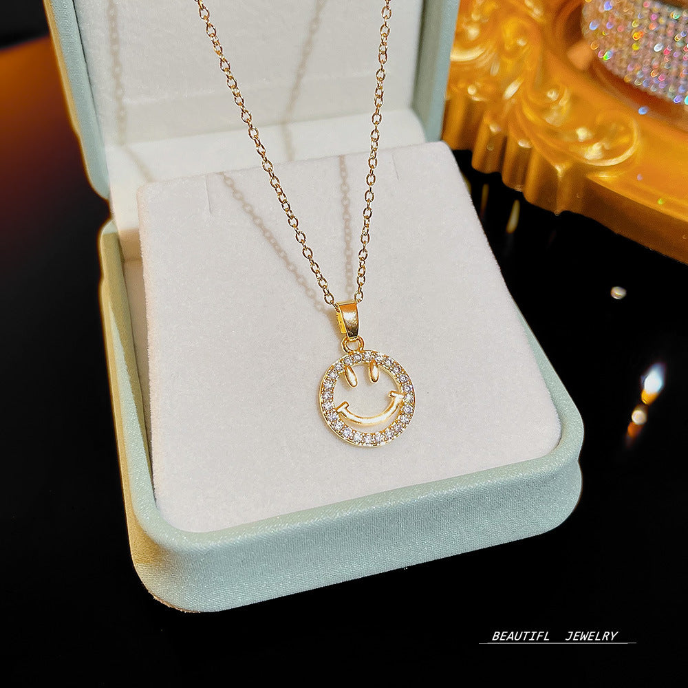 Wholesale Micropaved Zirconia Clavicle Chain Titanium Steel Necklaces Choker Necklace ACC-NE-Xiyue005