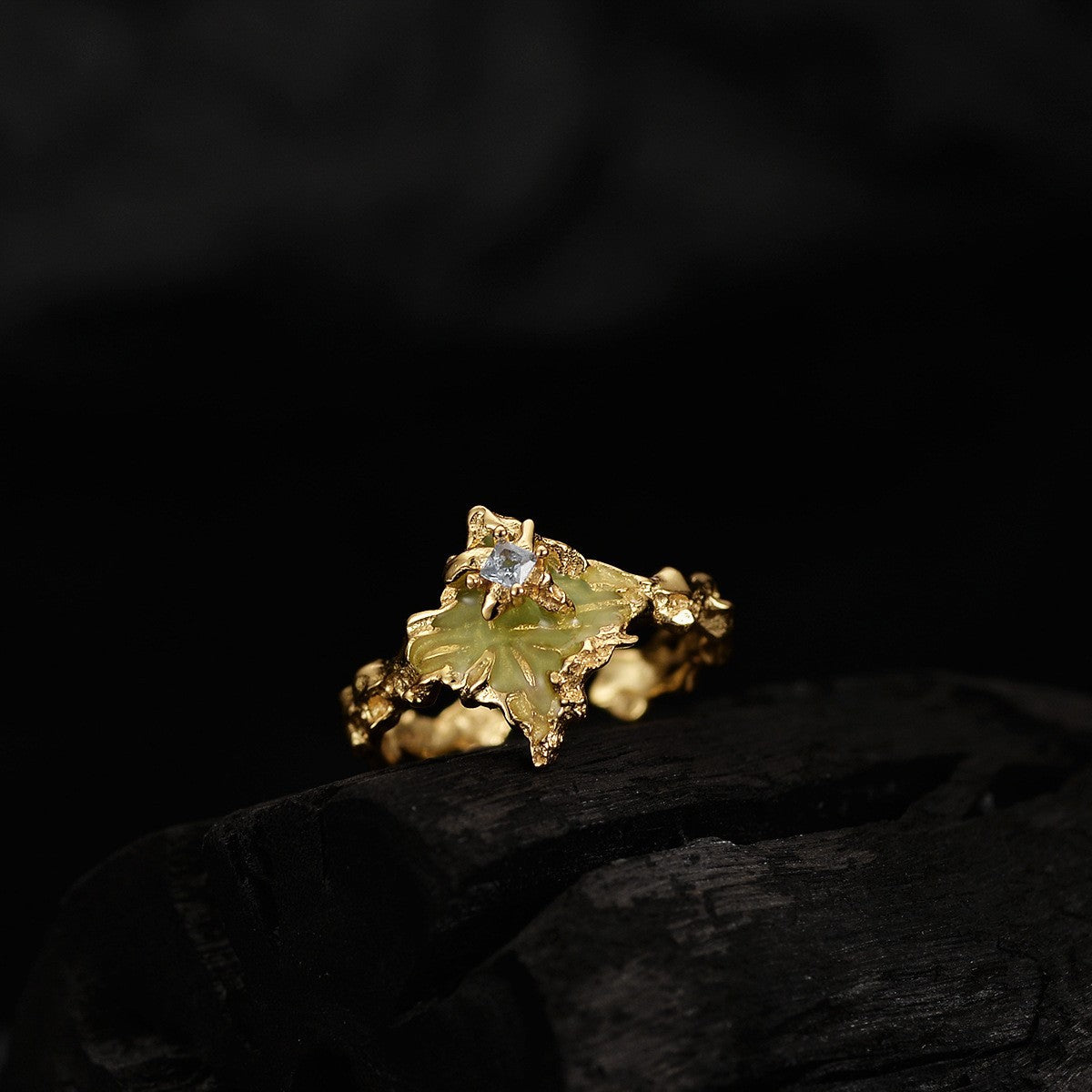 Wholesale Textured Color Diamond S925 Sterling Silver Rings ACC-RS-YWE003