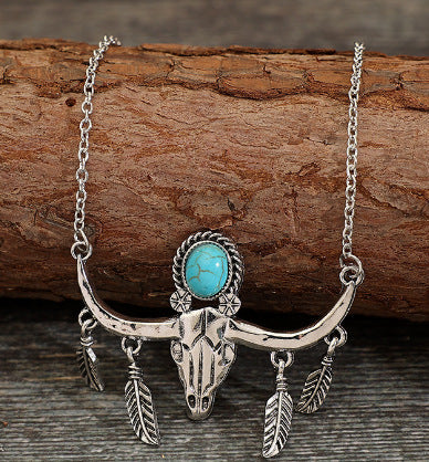 Wholesale Zinc Alloy Electroplated Retro Western Geometric Pendant Earrings Fashion Accessory