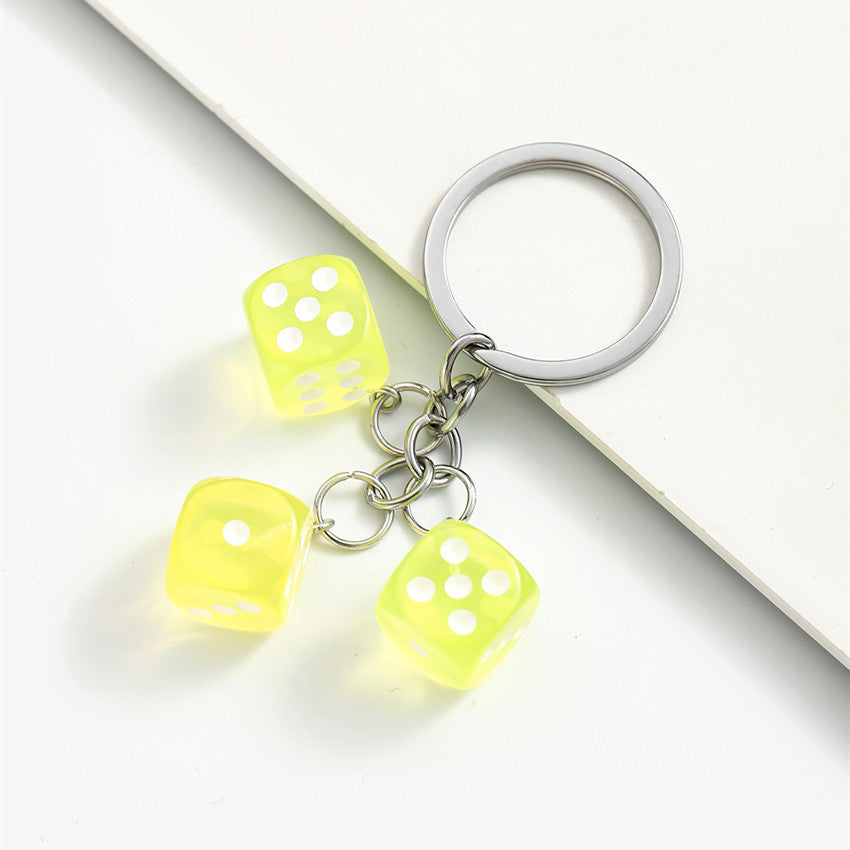 Wholesale Resin dice keychain pendant