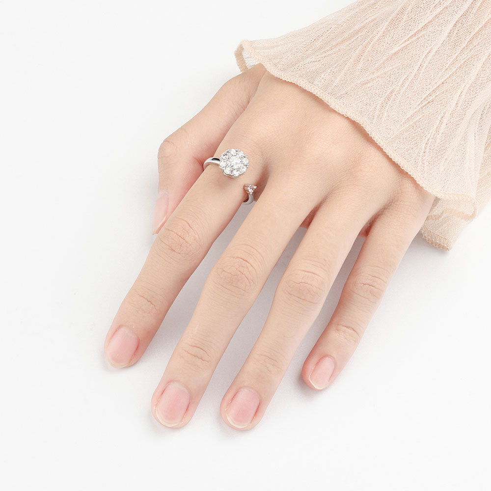 Wholesale Diamond Set Rotating Copper Ring ACC-RS-YZM002