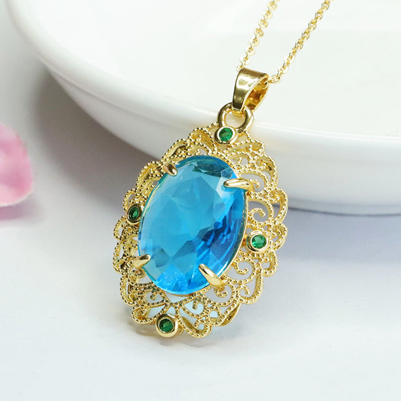 Wholesale Yaoyu Blue Pendant Necklace