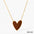 Wholesale  love enamel stainless steel pendant necklace earrings set