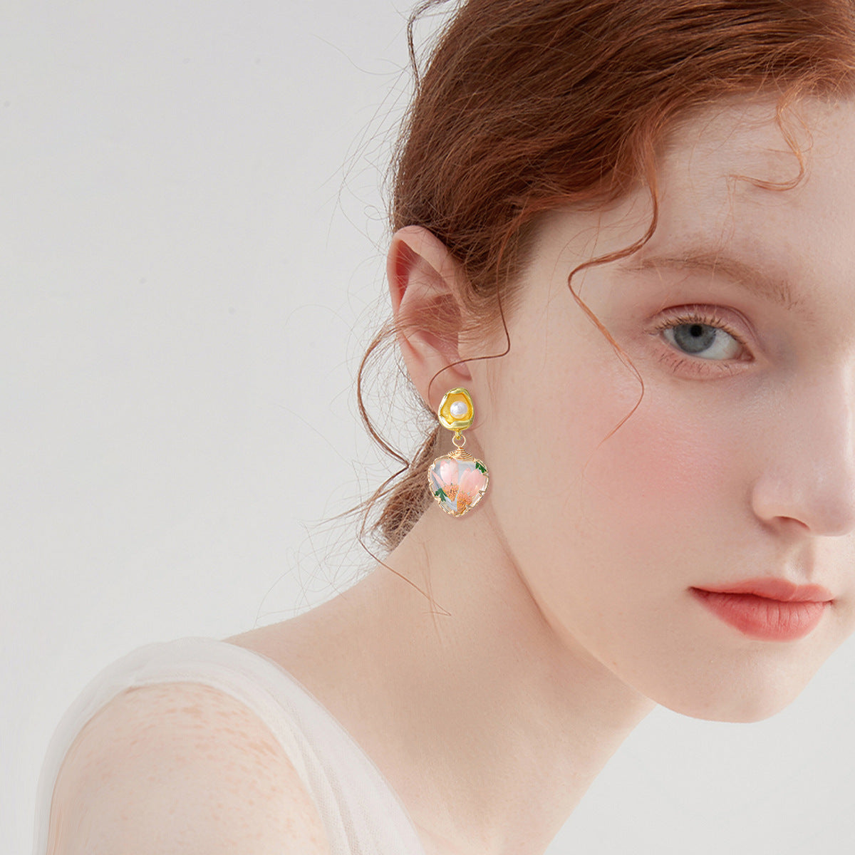 Wholesale Forest Earrings Mother of Pearl Earrings Luxury Earrings ACC-ES-YiN004