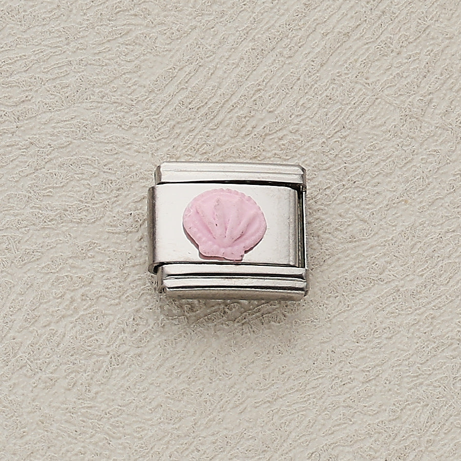 Wholesale 10pcs Italian Charm Bracelet 9mm DIY Splicing Marine Life Stainless Steel Composable Bracelet