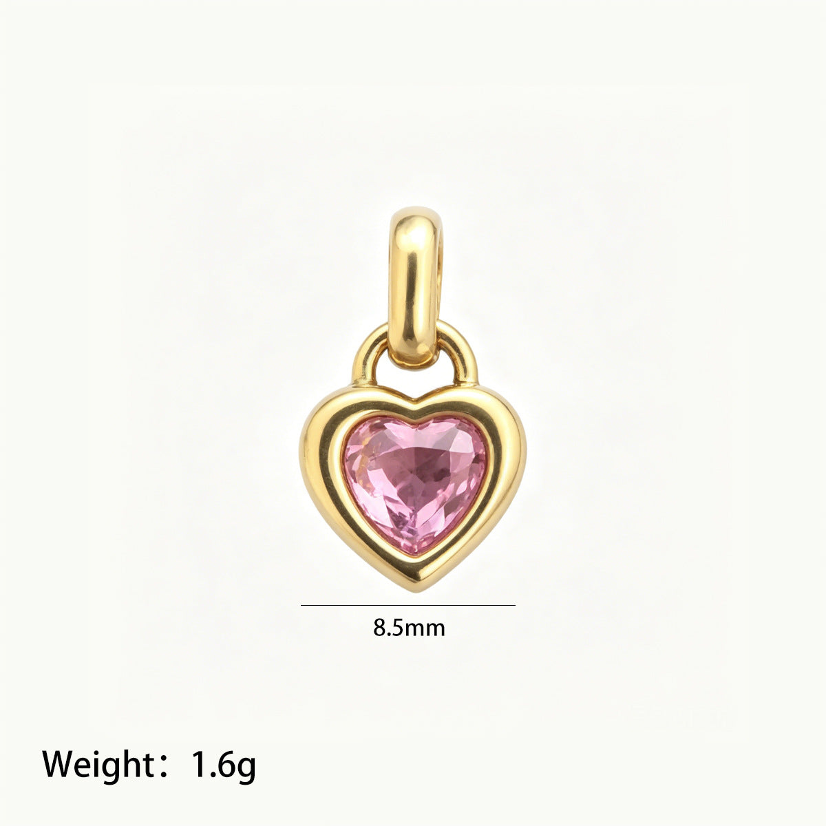 Wholesale Stainless Steel Heart Birthstone Pendant With Zircon Stylish Women S Jewelry Accessory For Gift And Boutique Resale