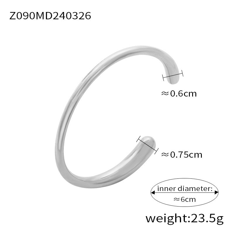 Wholesale  personality retro titanium steel open bracelet