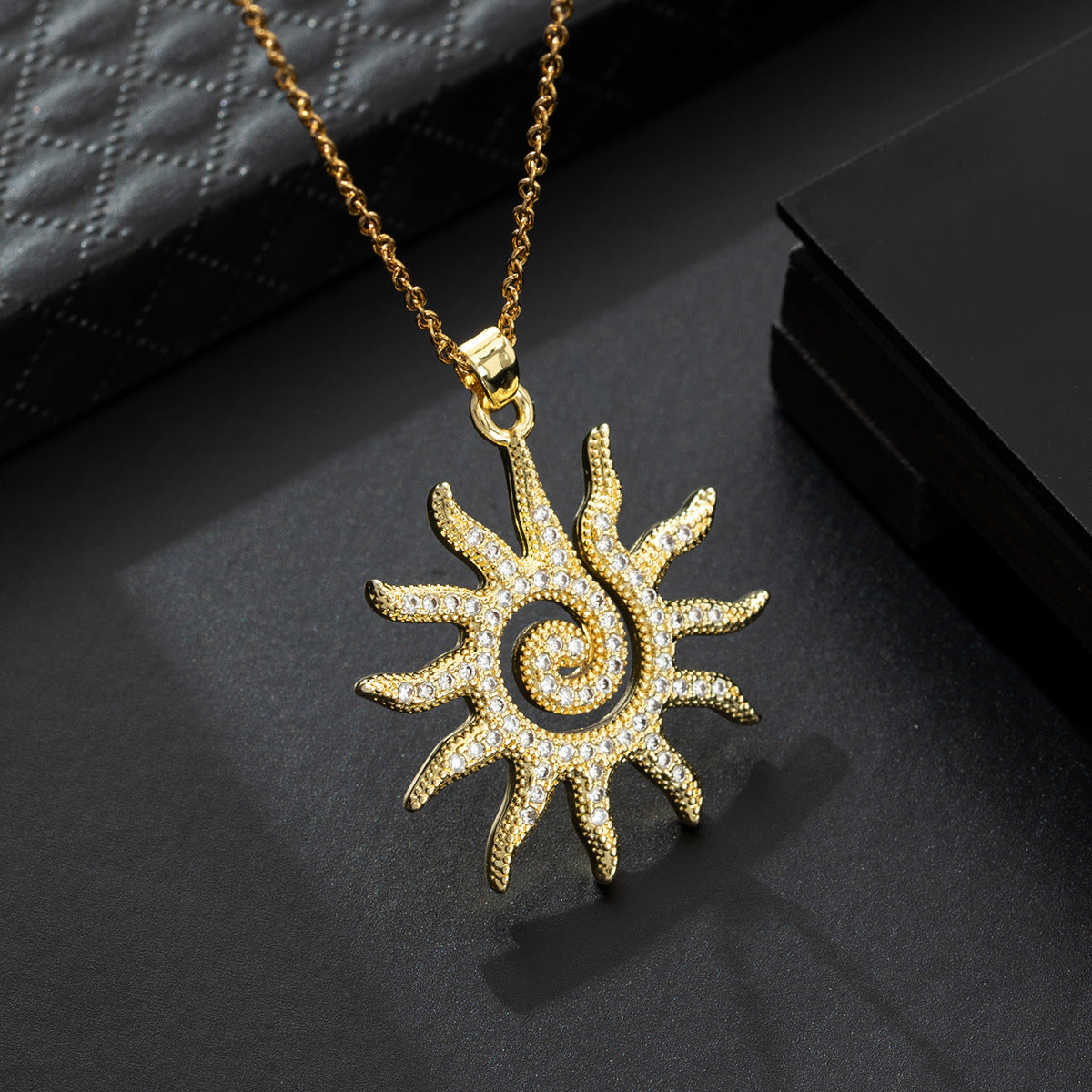 Wholesale Star Pendant Necklace Copper Sweater Chain Trendy Jewelry Accessory Boutique Resale Gift
