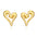 Wholesale heart metal stainless steel gold plated earrings