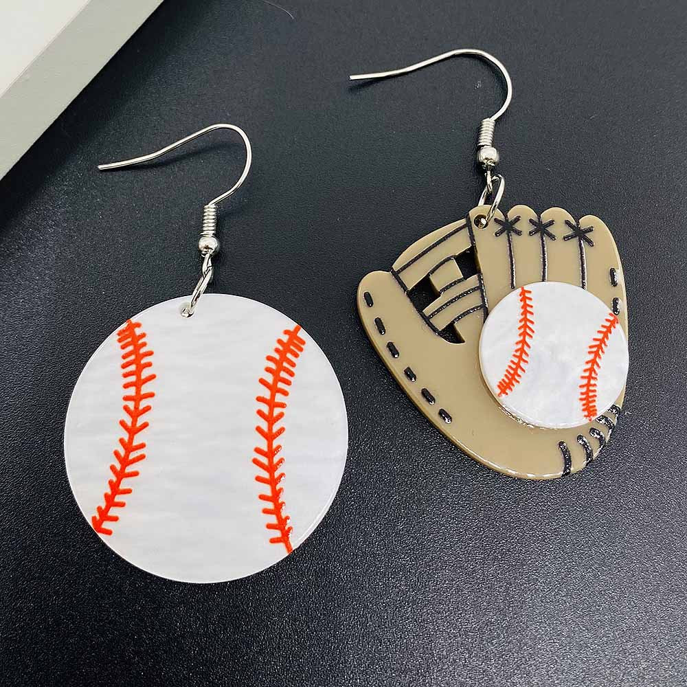 Wholesale Sports Baseball Rugby Basketball Tennis Blue Uniform Acrylic  Earrings