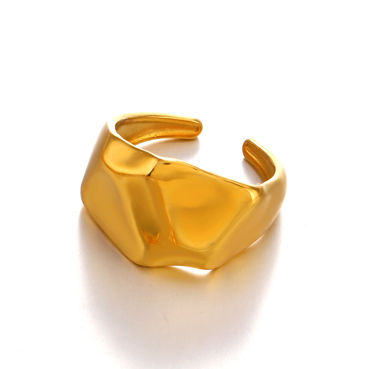 Wholesale  fashion stainless steel thick irregular shaped ring