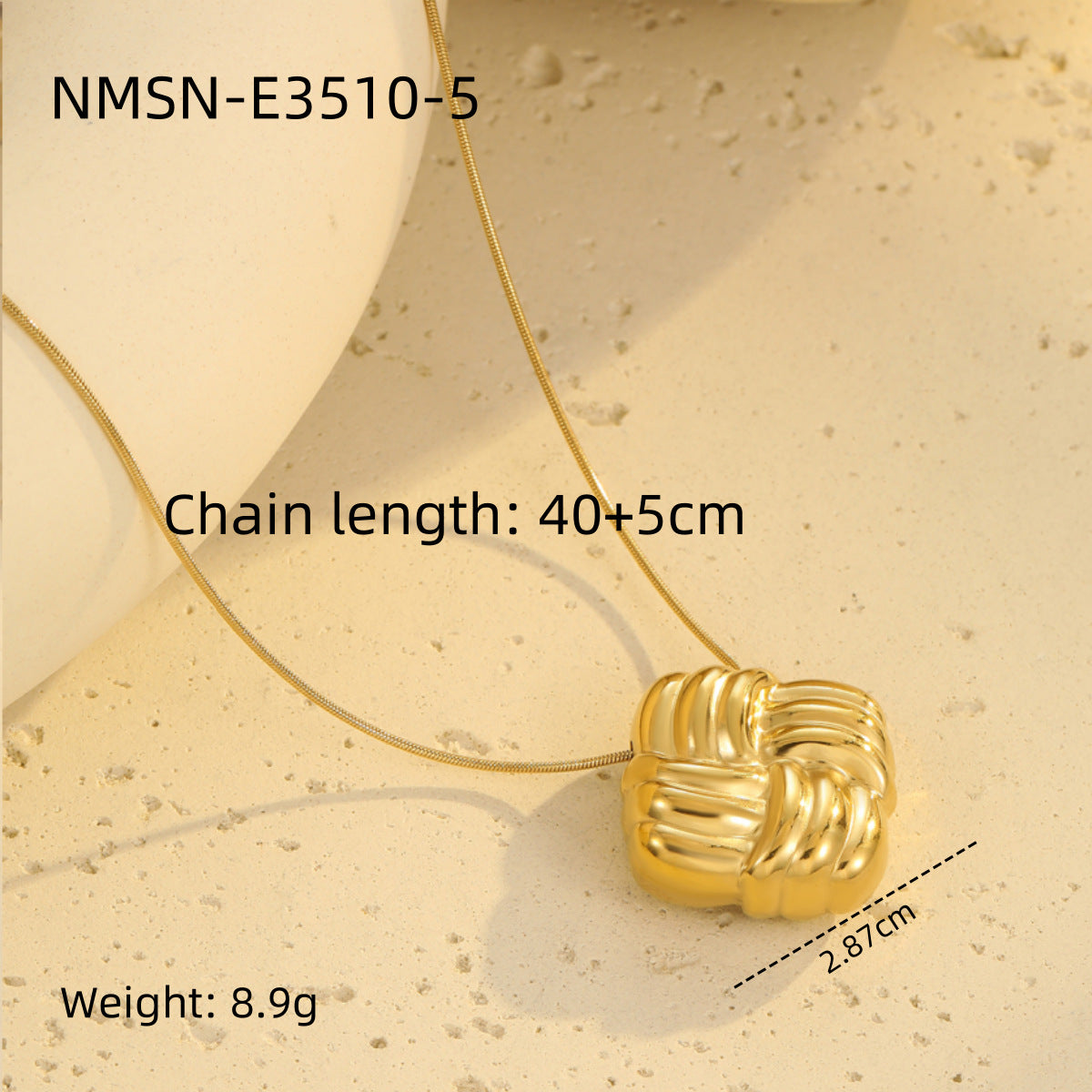 Wholesale Stainless steel simple love snake bone necklace