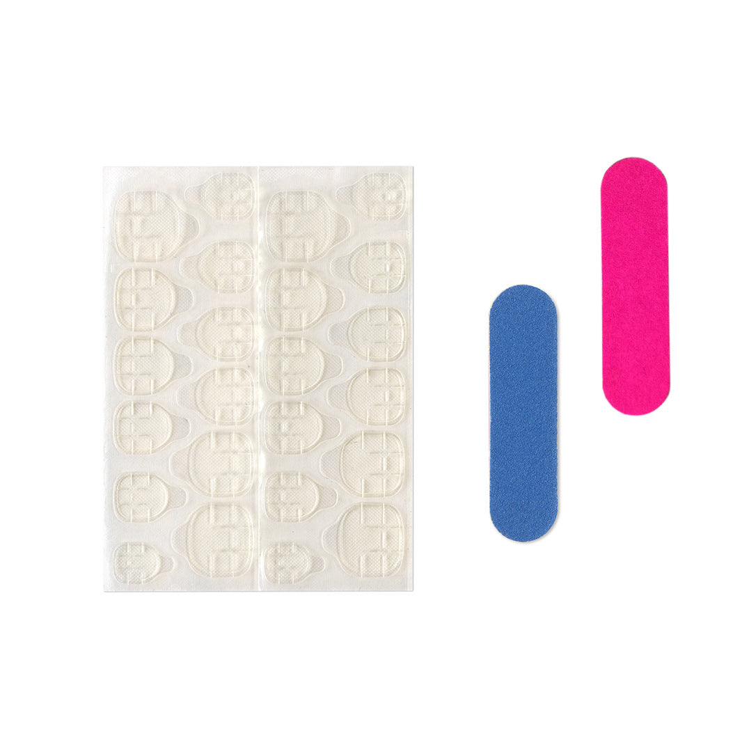 Wholesale 24 Pieces/box Nail Stickers Glossy Simple Jelly Powder Manicure Press-on Nails Kits ACC-NS-GuaiXL007