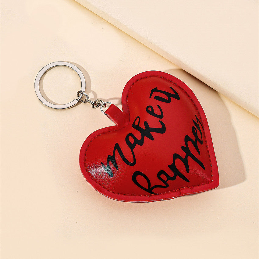 Wholesale Valentine's Day Love Heart PU Keychain