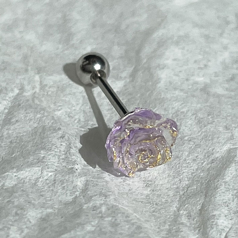 Wholesale Camellia Gold Foil Earrings