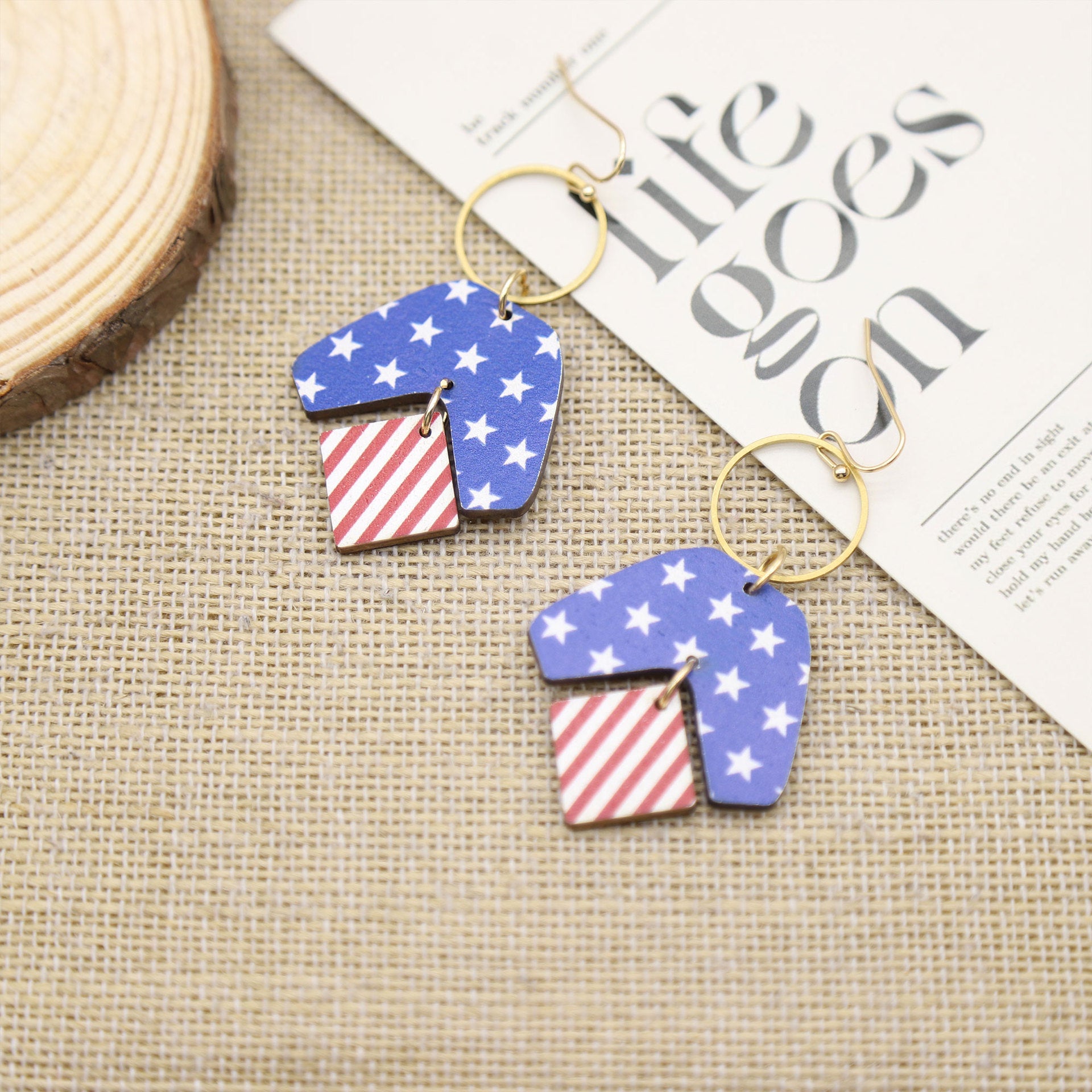 Wholesale  American Flag Independence Day Earrings