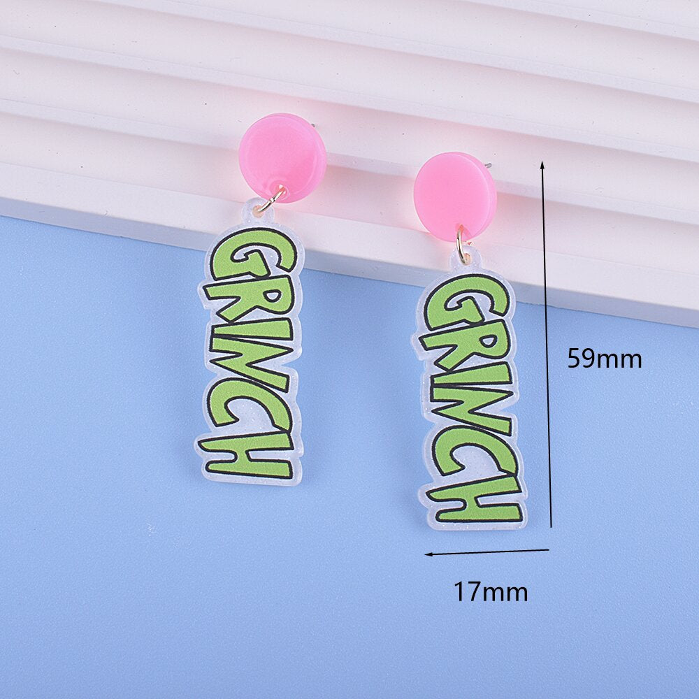 Wholesale Acrylic material Christmas pendant pendant earrings