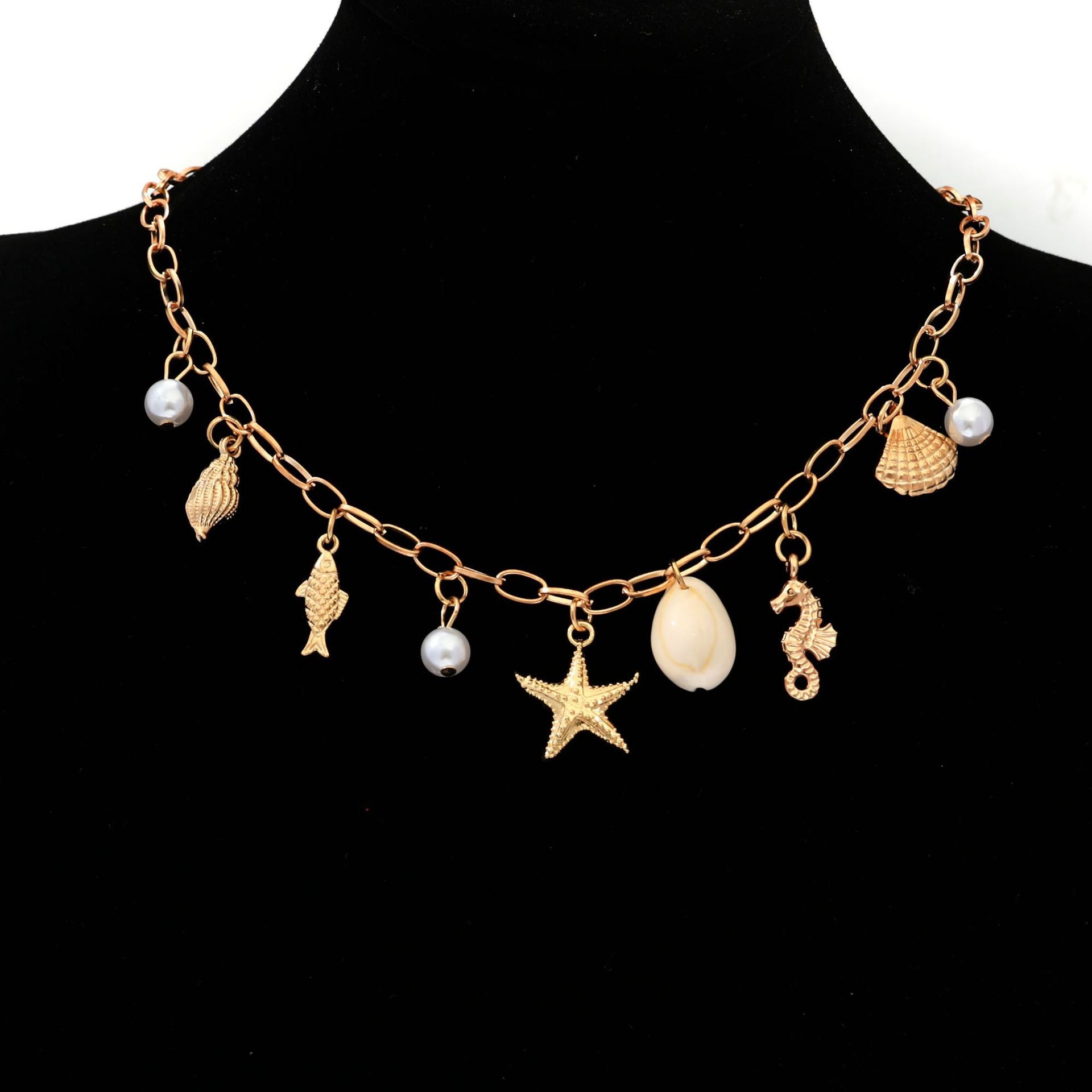 Wholesale Ocean Style Pearl Tassel Necklace