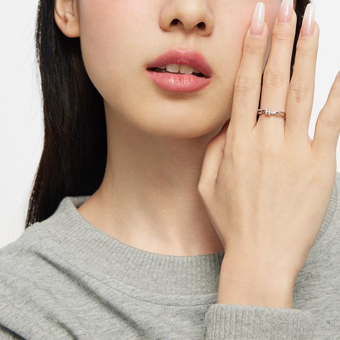 Wholesale 925 Sterling Silver Love  Couple Ring Light Luxury Ring