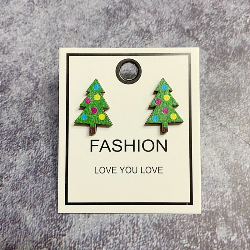 Wholesale  Christmas Wooden Earrings