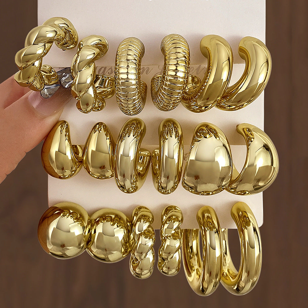 Wholesale Double twist earring set