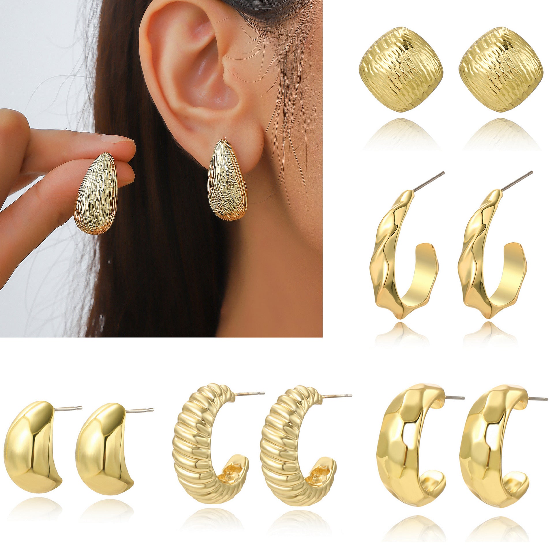 Wholesale  earrings  metal water drop earrings